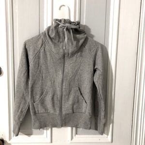 Cozy neck gaiter gray sweatshirt size small